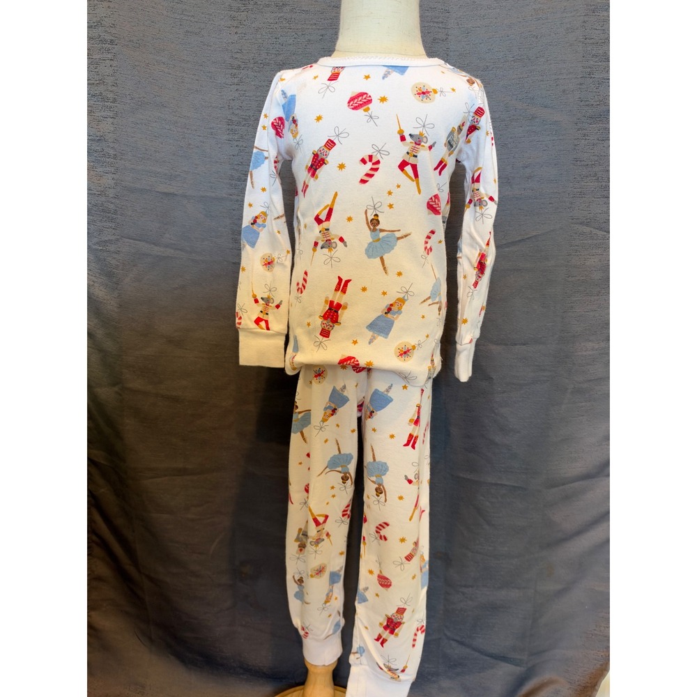 Janie and Jack Kids Size 4 Nutcracker Ballet Christmas Pajama Set Long Sleeve